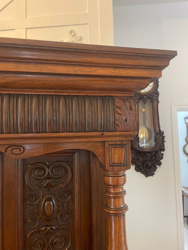 Outstanding Quality Antique Victorian Carved Oak Sideboard - Image 14